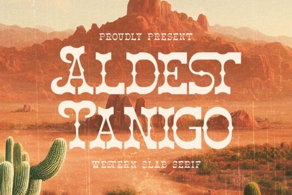 Aldest Tanigo Font: Bold Slab Serif for Standout Headlines