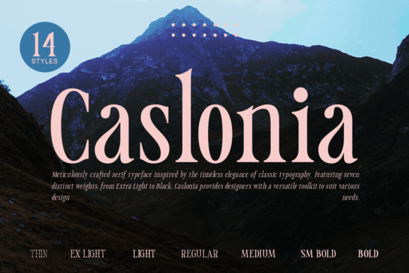 Caslonia Serif Font: A Relaxed Approach to Editorial Design