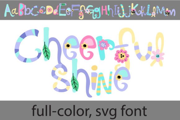 Cheerful Shine: A Whimsical Color Font for Small Business Branding
