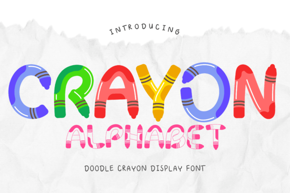 Crayon Alphabet Font for Creative Design
