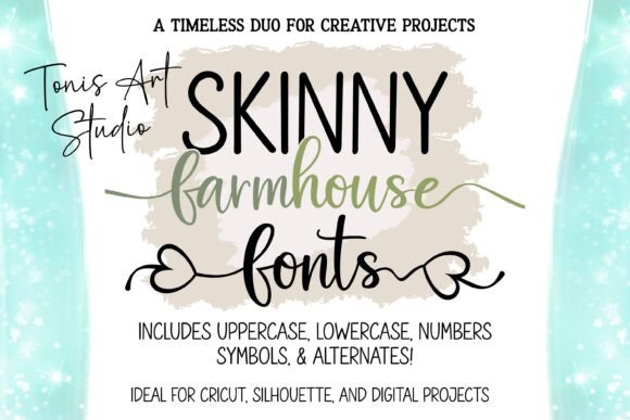 Farmhouse Script Skinny Farmhouse Font for Handmade Product Design