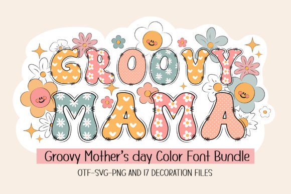 Groovy Mama Font: A Floral Groovy Typeface for Branding