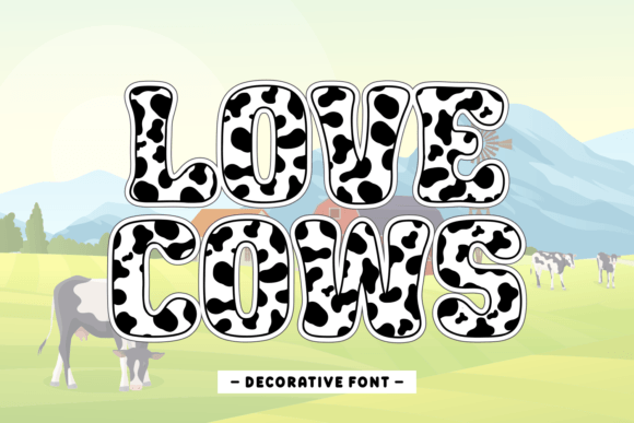 Love Cows Font for Playful and Whimsical Small Business Branding