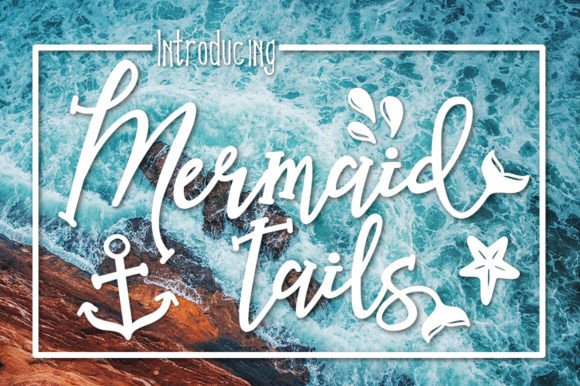 Mermaid Tails Font for Ocean-Inspired Branding and Packaging