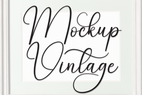 Mockup Vintage Font for Elegant Web Design