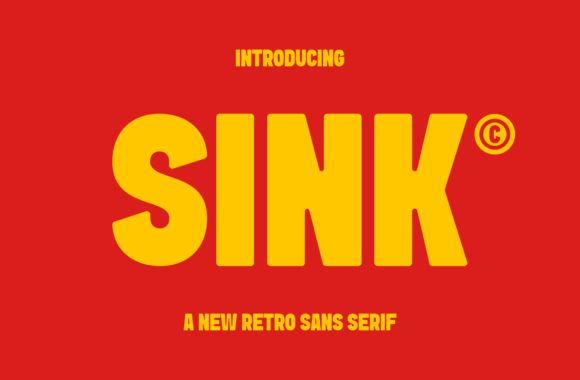 Sink Font: Bold Retro Sans Serif for Titles and Packaging