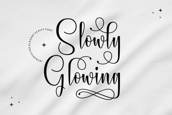Slowly Glowing Font for Elegant Design