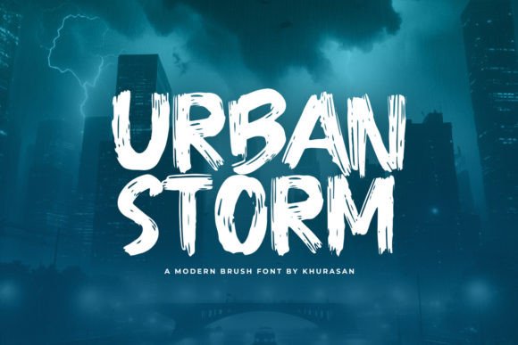 Urban Storm: A Bold Brush Font for Creative Projects