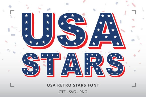 USA Retro Stars Font: A Patriotic Color Typeface for Editorial Design